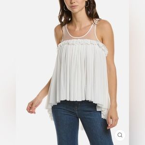 GRACIA Frill Tank Top, Size S